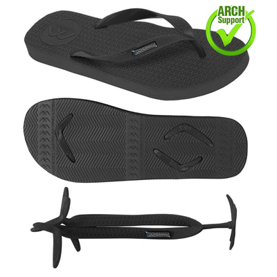 Reg Black Thongs + Additional Coloured Straps - Boomerangz Footwear