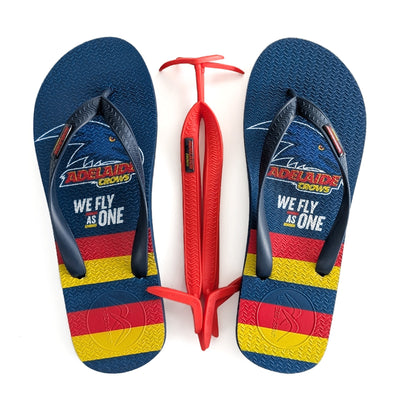 AFL - Adelaide Crows Thongs + Additional Straps - Boomerangz Footwear