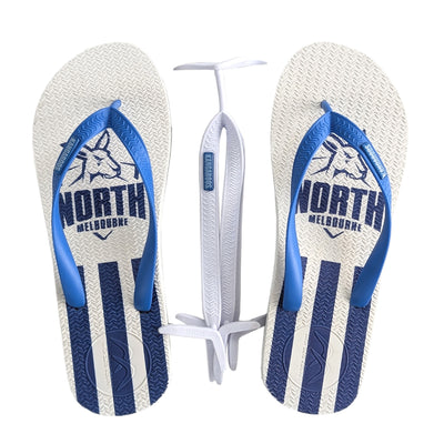 AFL - North Melbourne Kangaroos Thongs + Additional Straps - Boomerangz Footwear