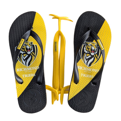 AFL - Richmond Tigers Thongs + Additional Straps - Boomerangz Footwear