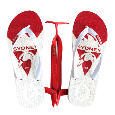 AFL - Sydney Swans Thongs + Additional Straps - Boomerangz Footwear