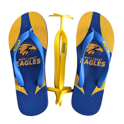 AFL - West Coast Eagles Thongs + Additional Straps - Boomerangz Footwear