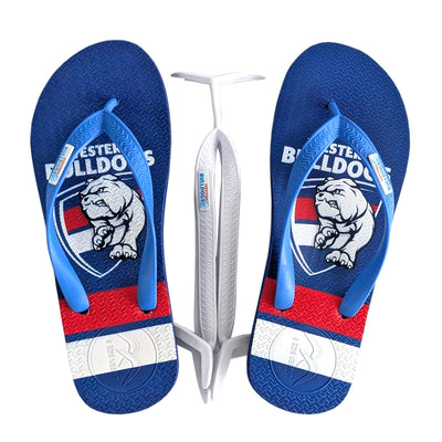 AFL - Western Bulldogs Thongs + Additional Straps - Boomerangz Footwear